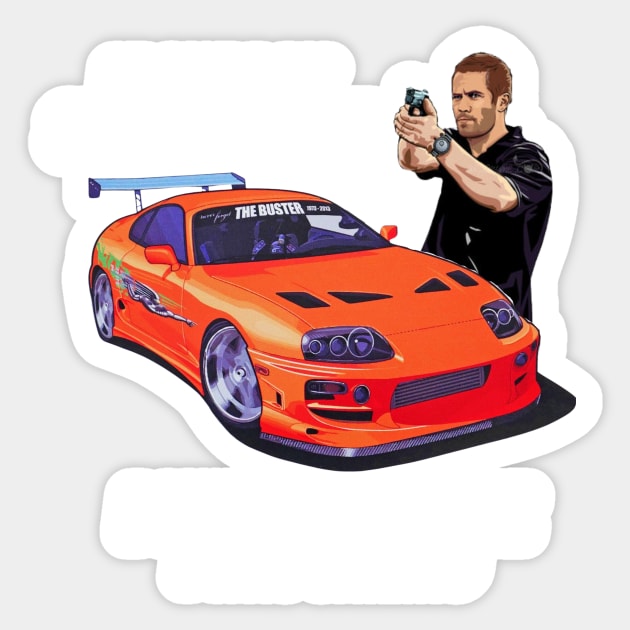 Paul walker's supra Sticker by MOTOSHIFT